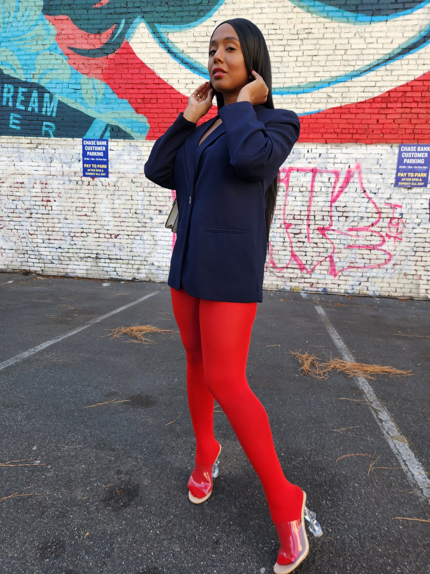 Navy Sealed Blazer Dress