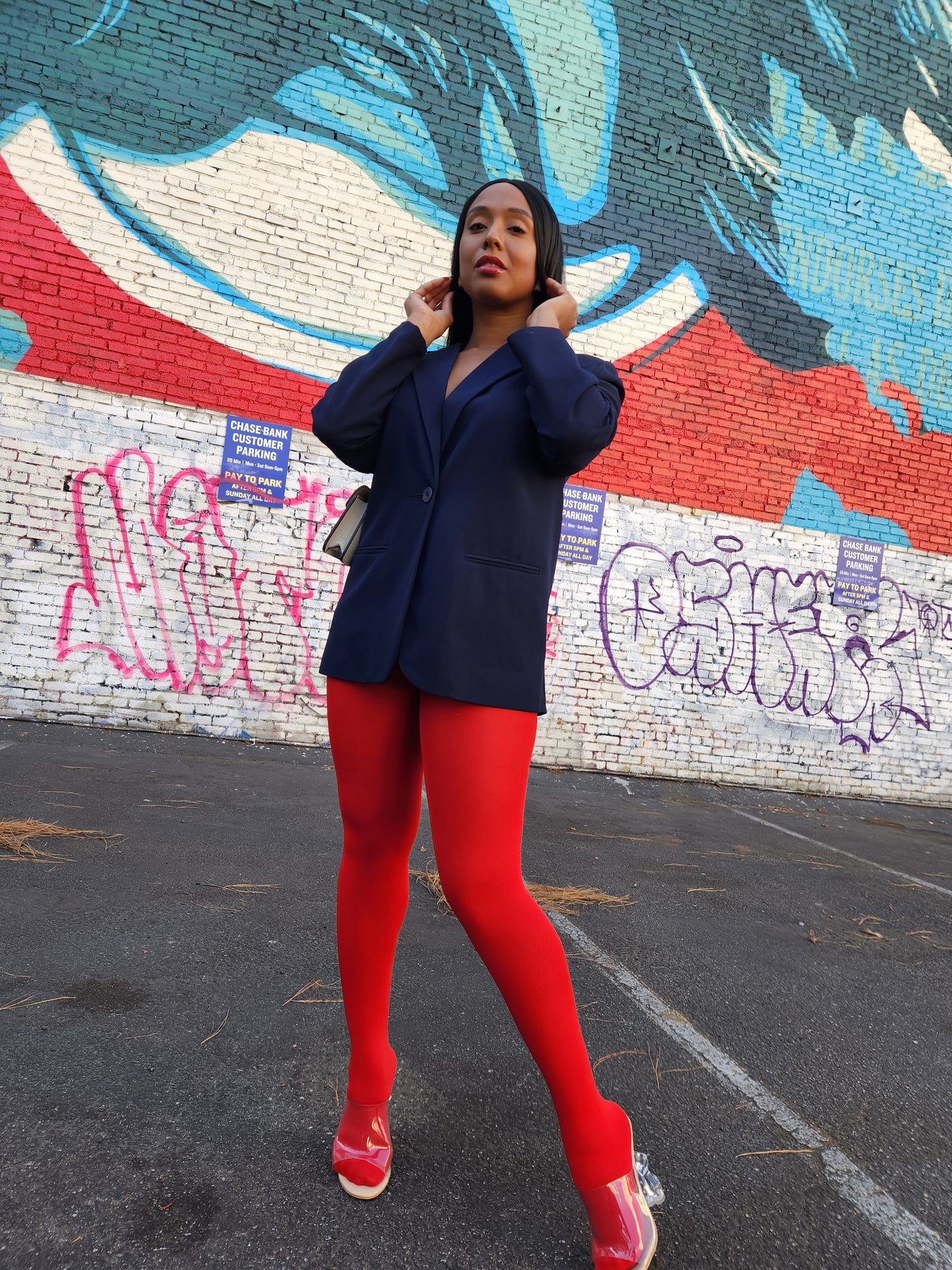 Navy Sealed Blazer Dress