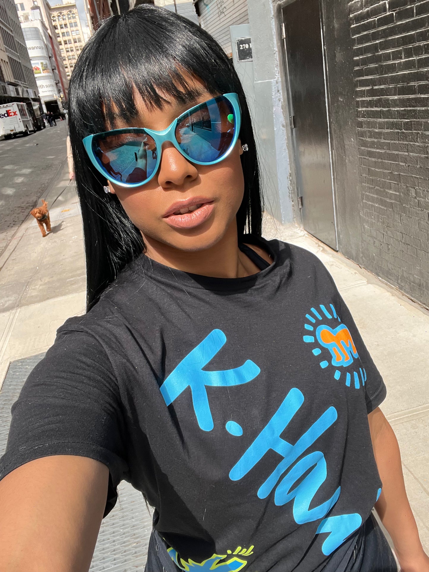 K-Haring Black and Blue Shirt