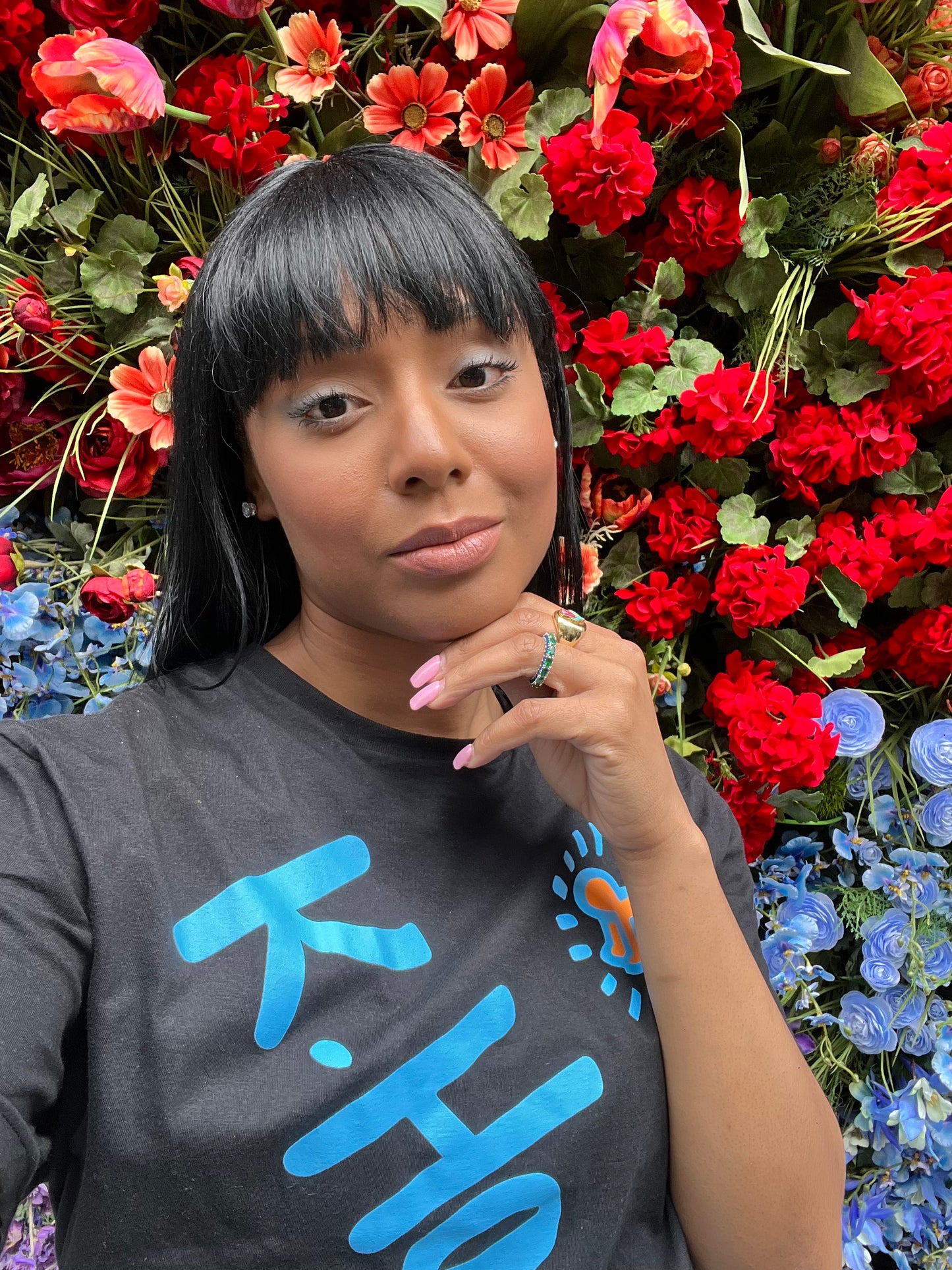 K-Haring Black and Blue Shirt